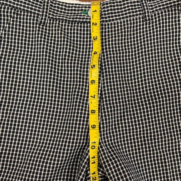 Tommy Hilfiger High-rise Black&White Gingham Cotton Shorts with Pockets - Picture 6 of 7